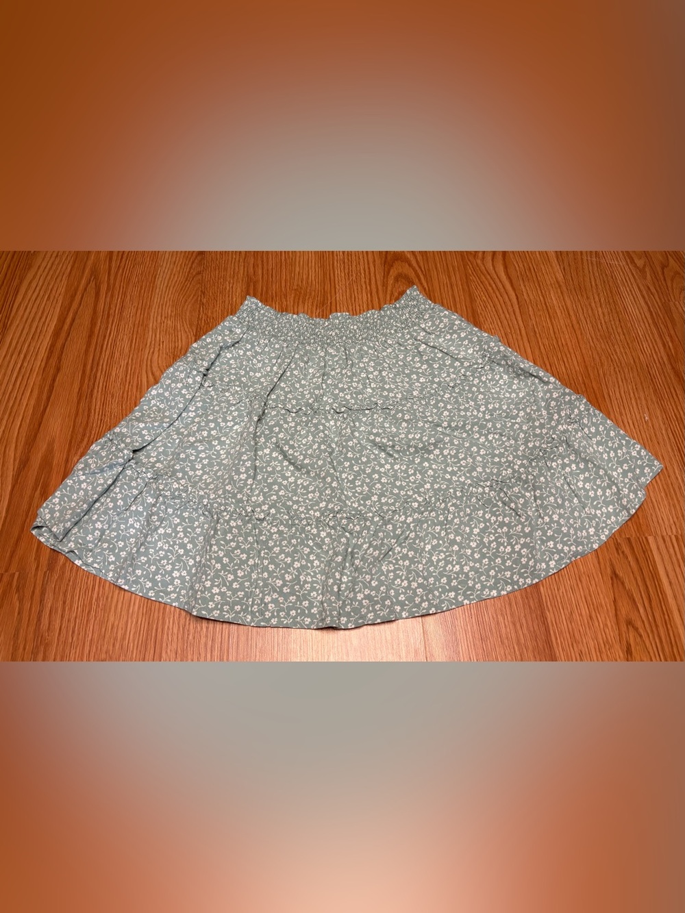 Hollister Sage Green Floral Mini Skirt